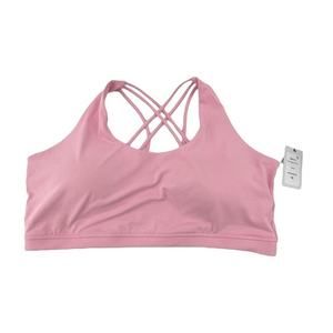 Cotton:On Curve Size 18 Strappy Sports Crop Bra Bralette Pink Lollipop NEW